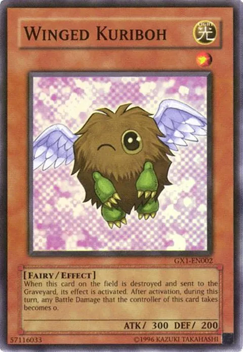 Winged Kuriboh GX1-EN002 Yu-Gi-Oh card from GX Duel Academy GBA Promo