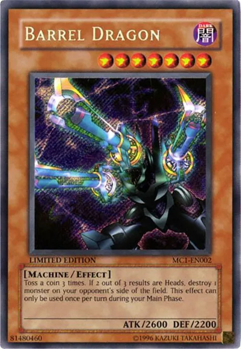 Barrel Dragon MC1-EN002 Yu-Gi-Oh card from Master Collection Volume 1