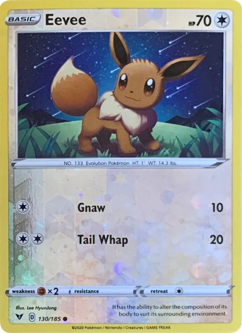Eevee - 130/185 Reverse Cosmos Holo #130/185 Reverse Holofoil Pokémon card from Miscellaneous Cards & Products