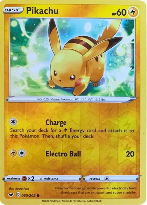 Pikachu - 065/202 Reverse Cosmos Holo #065/202 Reverse Holofoil Pokémon card from Miscellaneous Cards & Products
