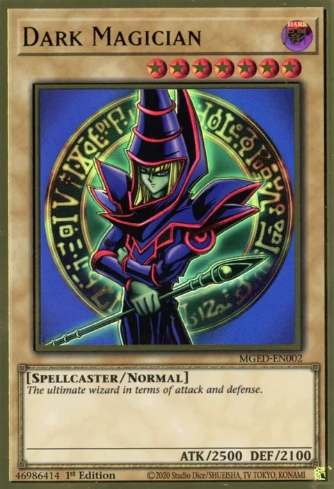 Dark Magician MGED-EN002 Yu-Gi-Oh card from Maximum Gold: El Dorado