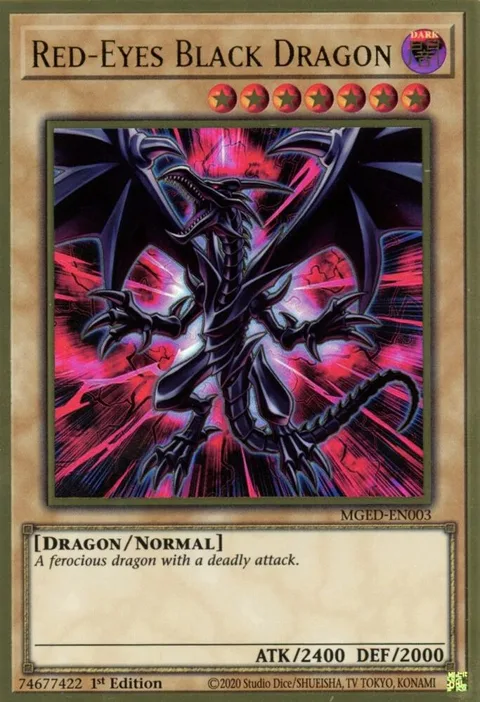 Red-Eyes Black Dragon MGED-EN003 Yu-Gi-Oh card from Maximum Gold: El Dorado