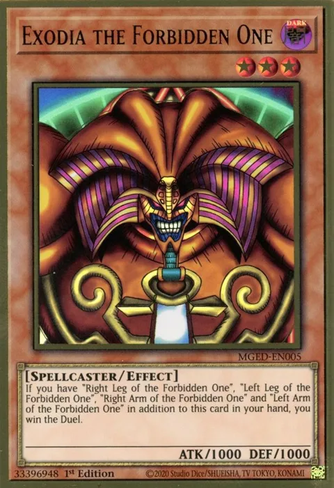 Exodia the Forbidden One MGED-EN005 Yu-Gi-Oh card from Maximum Gold: El Dorado