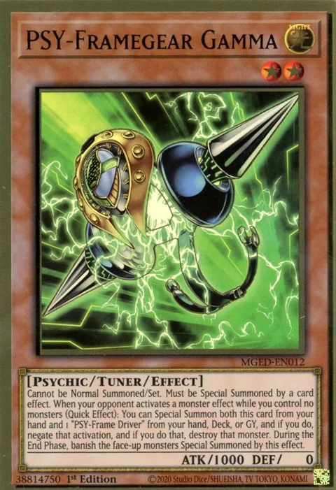 PSY-Framegear Gamma MGED-EN012 Yu-Gi-Oh card from Maximum Gold: El Dorado