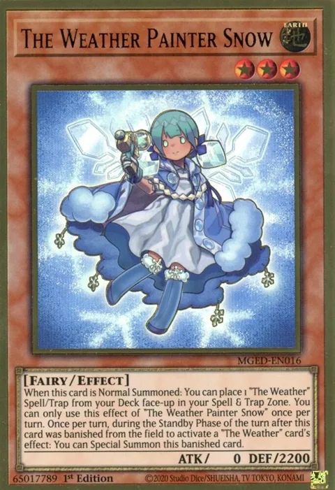 The Weather Painter Snow MGED-EN016 Yu-Gi-Oh card from Maximum Gold: El Dorado