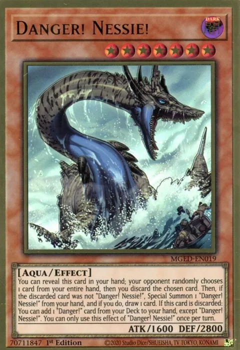 Danger! Nessie! MGED-EN019 Yu-Gi-Oh card from Maximum Gold: El Dorado