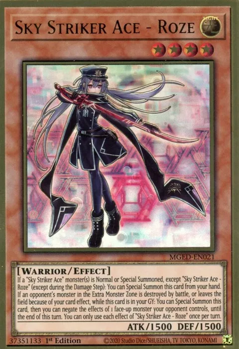 Sky Striker Ace - Roze MGED-EN021 Yu-Gi-Oh card from Maximum Gold: El Dorado