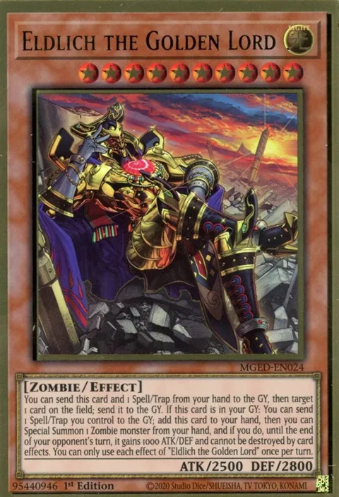 Eldlich the Golden Lord MGED-EN024 Yu-Gi-Oh card from Maximum Gold: El Dorado