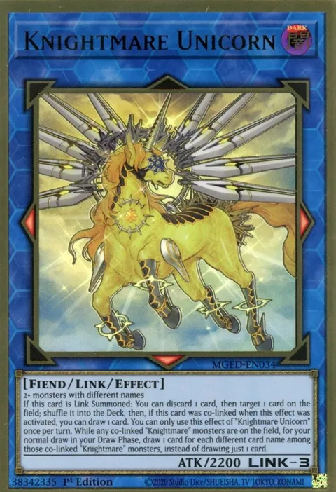 Knightmare Unicorn MGED-EN034 Yu-Gi-Oh card from Maximum Gold: El Dorado