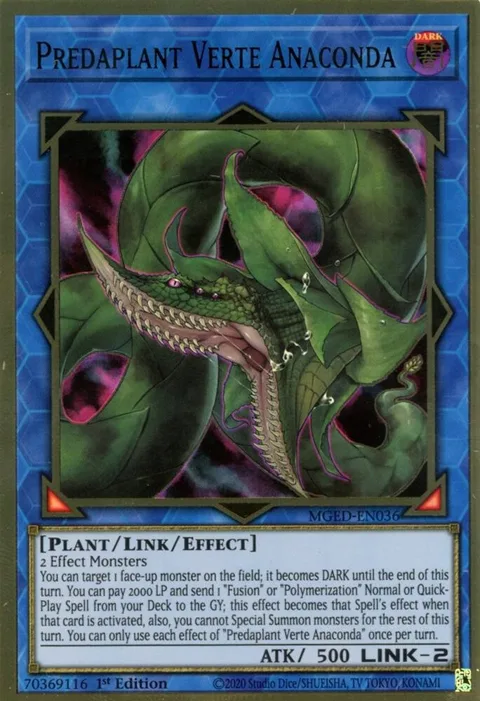 Predaplant Verte Anaconda MGED-EN036 Yu-Gi-Oh card from Maximum Gold: El Dorado