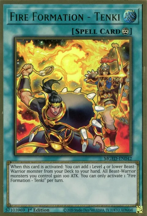 Fire Formation - Tenki MGED-EN042 Yu-Gi-Oh card from Maximum Gold: El Dorado