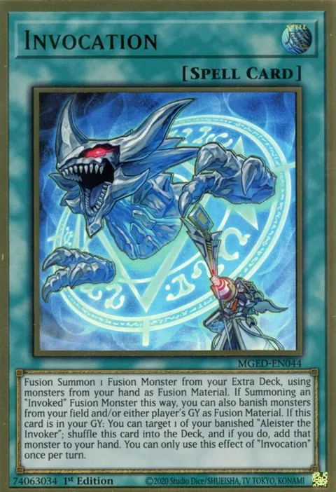 Invocation MGED-EN044 Yu-Gi-Oh card from Maximum Gold: El Dorado
