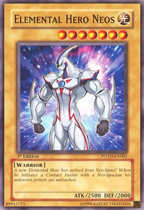 Elemental Hero Neos POTD-EN001 Yu-Gi-Oh card from Power of the Duelist