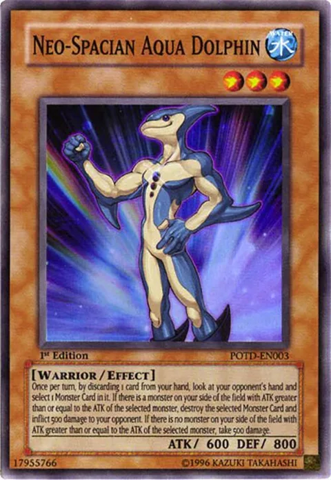 Neo-Spacian Aqua Dolphin POTD-EN003 Unlimited Yu-Gi-Oh card from Power of the Duelist
