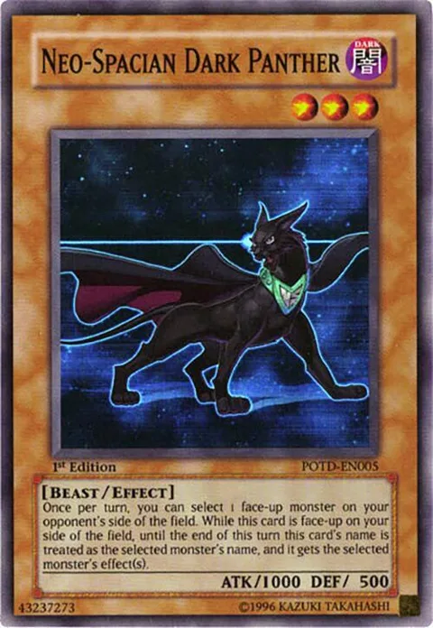 Neo-Spacian Dark Panther POTD-EN005 Unlimited Yu-Gi-Oh card from Power of the Duelist