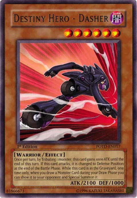 Destiny Hero - Dasher POTD-EN017 Yu-Gi-Oh card from Power of the Duelist