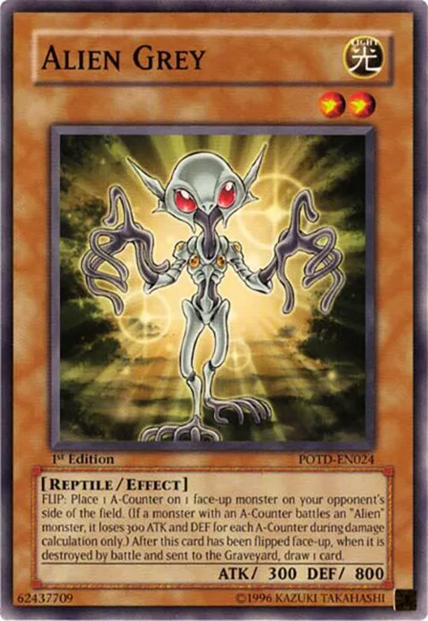 Alien Grey POTD-EN024 Unlimited Yu-Gi-Oh card from Power of the Duelist