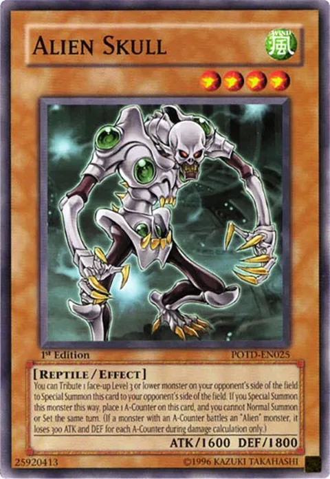 Alien Skull POTD-EN025 Yu-Gi-Oh card from Power of the Duelist