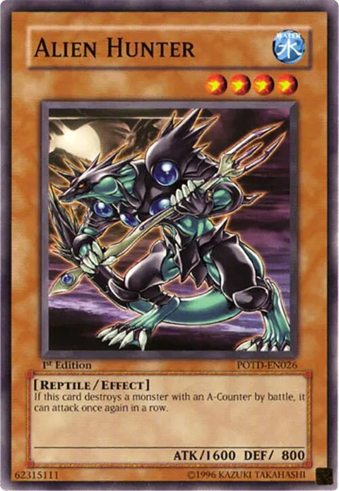 Alien Hunter POTD-EN026 1st Edition Yu-Gi-Oh card from Power of the Duelist