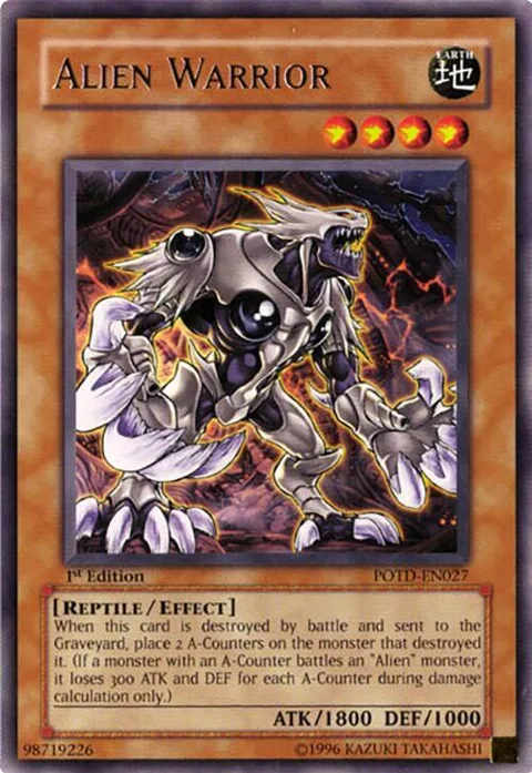 Alien Warrior POTD-EN027 1st Edition Yu-Gi-Oh card from Power of the Duelist