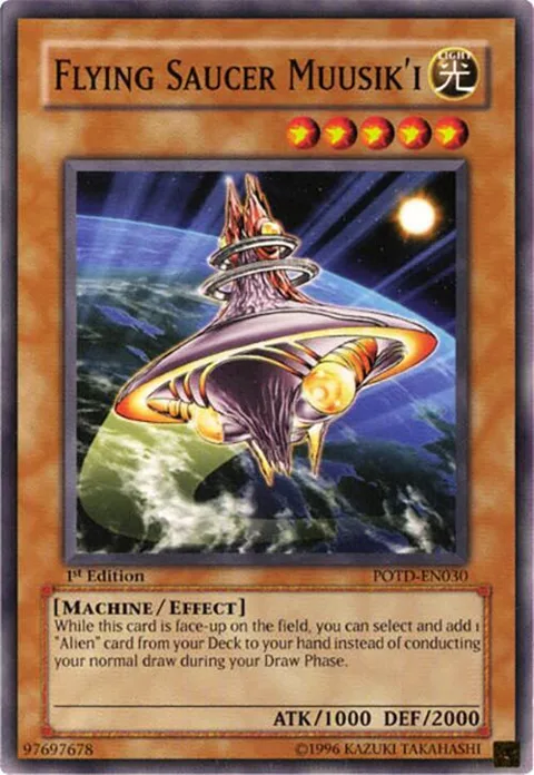 Flying Saucer Muusik'i POTD-EN030 Unlimited Yu-Gi-Oh card from Power of the Duelist