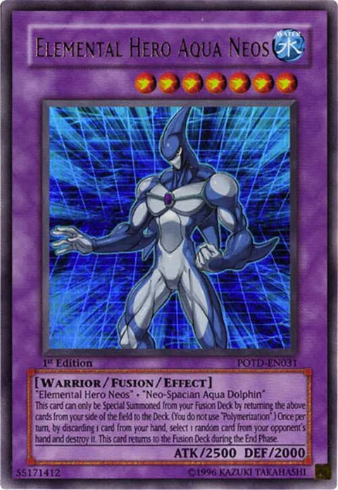 Elemental Hero Aqua Neos POTD-EN031 Unlimited Yu-Gi-Oh card from Power of the Duelist