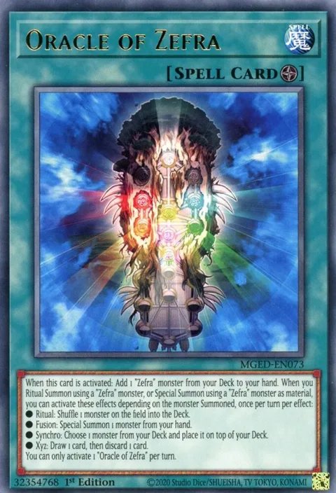 Oracle of Zefra MGED-EN073 Yu-Gi-Oh card from Maximum Gold: El Dorado