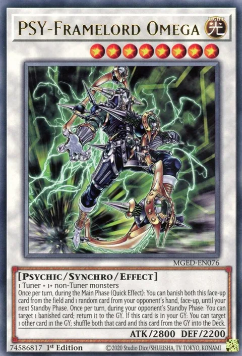 PSY-Framelord Omega MGED-EN076 Yu-Gi-Oh card from Maximum Gold: El Dorado