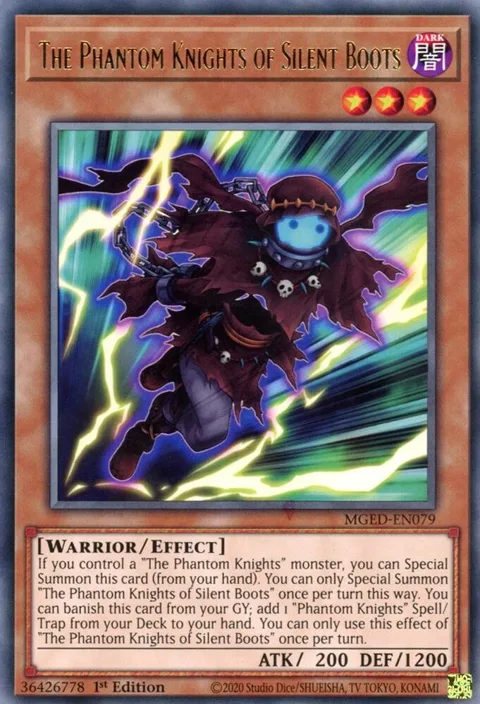 The Phantom Knights of Silent Boots MGED-EN079 Yu-Gi-Oh card from Maximum Gold: El Dorado