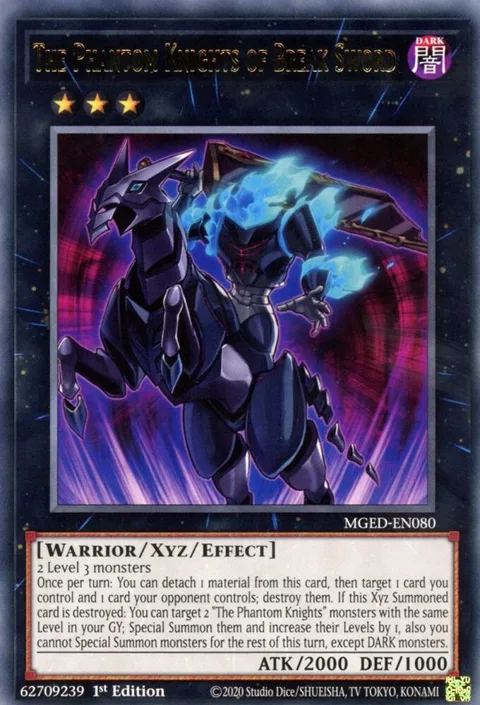 The Phantom Knights of Break Sword MGED-EN080 Yu-Gi-Oh card from Maximum Gold: El Dorado