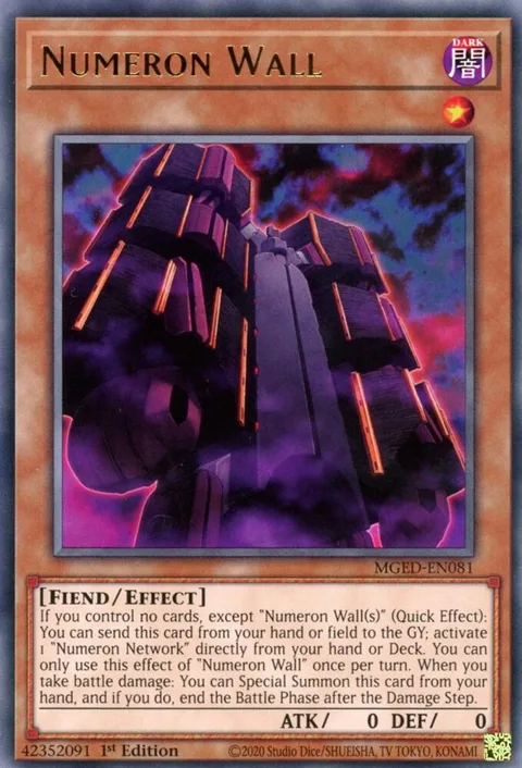 Numeron Wall MGED-EN081 Yu-Gi-Oh card from Maximum Gold: El Dorado