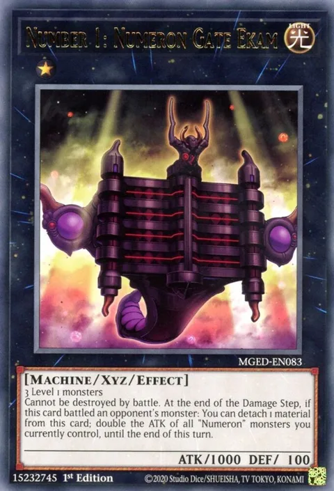 Number 1: Numeron Gate Ekam MGED-EN083 Yu-Gi-Oh card from Maximum Gold: El Dorado