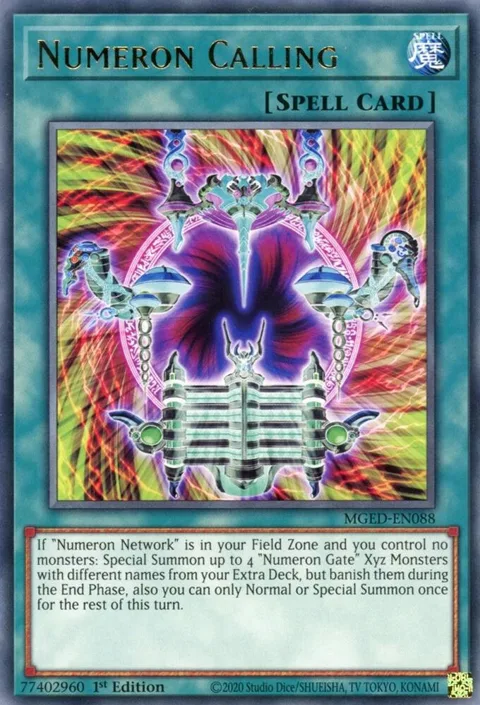 Numeron Calling MGED-EN088 Yu-Gi-Oh card from Maximum Gold: El Dorado