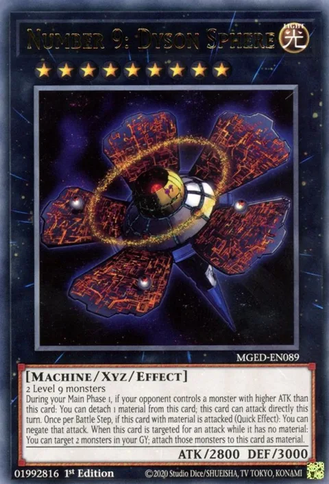 Number 9: Dyson Sphere MGED-EN089 Yu-Gi-Oh card from Maximum Gold: El Dorado