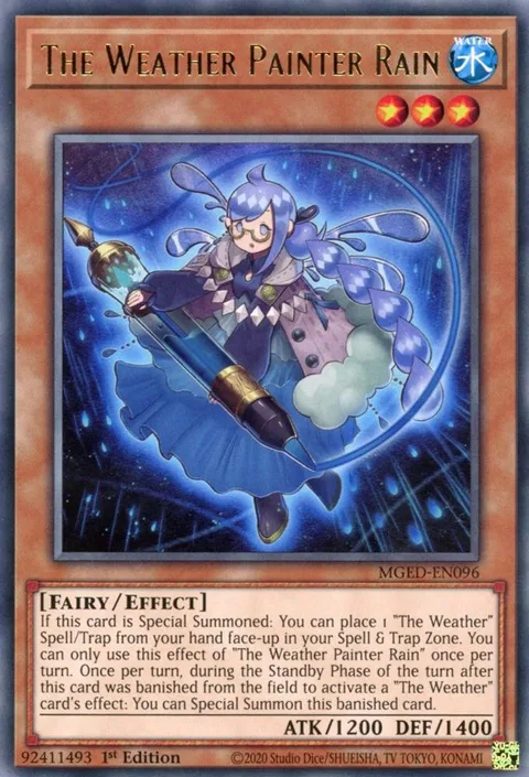 The Weather Painter Rain MGED-EN096 Yu-Gi-Oh card from Maximum Gold: El Dorado