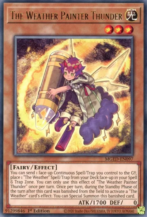 The Weather Painter Thunder MGED-EN097 Yu-Gi-Oh card from Maximum Gold: El Dorado