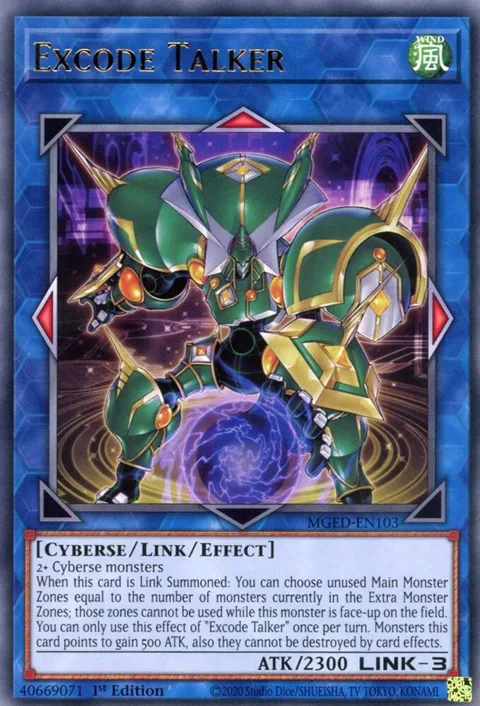 Excode Talker MGED-EN103 Yu-Gi-Oh card from Maximum Gold: El Dorado