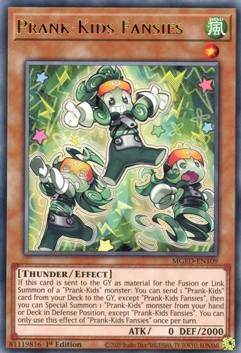 Prank-Kids Fansies MGED-EN109 Yu-Gi-Oh card from Maximum Gold: El Dorado