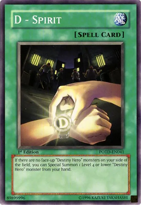 D - Spirit POTD-EN041 1st Edition Yu-Gi-Oh card from Power of the Duelist