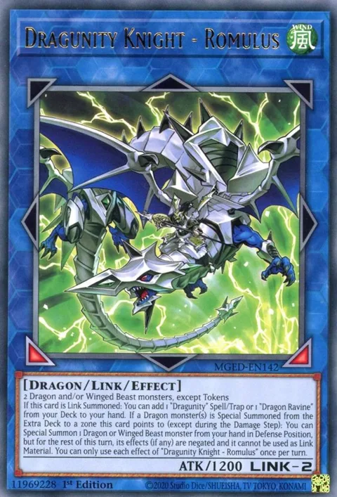 Dragunity Knight - Romulus MGED-EN142 Yu-Gi-Oh card from Maximum Gold: El Dorado