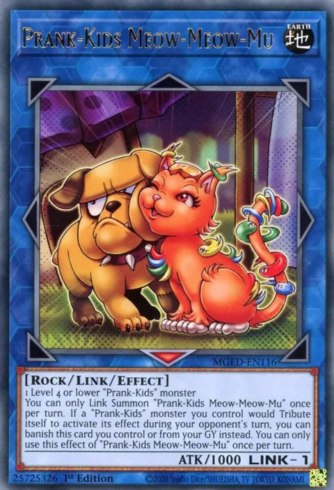 Prank-Kids Meow-Meow-Mu MGED-EN116 Yu-Gi-Oh card from Maximum Gold: El Dorado