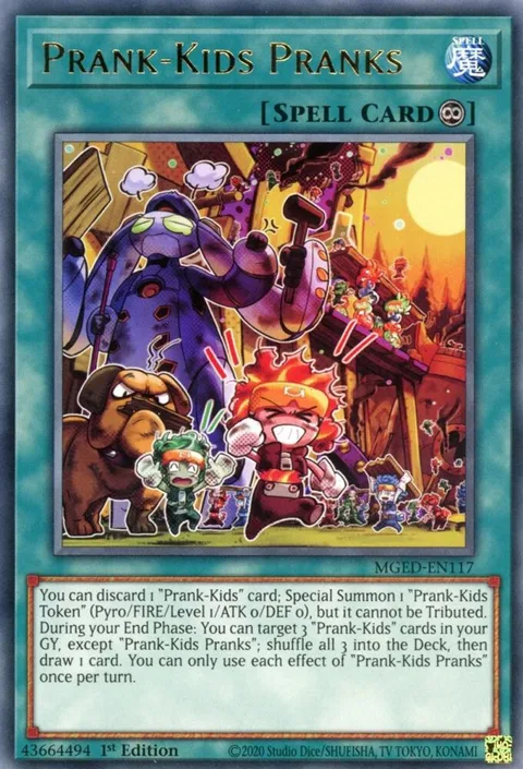 Prank-Kids Pranks MGED-EN117 Yu-Gi-Oh card from Maximum Gold: El Dorado