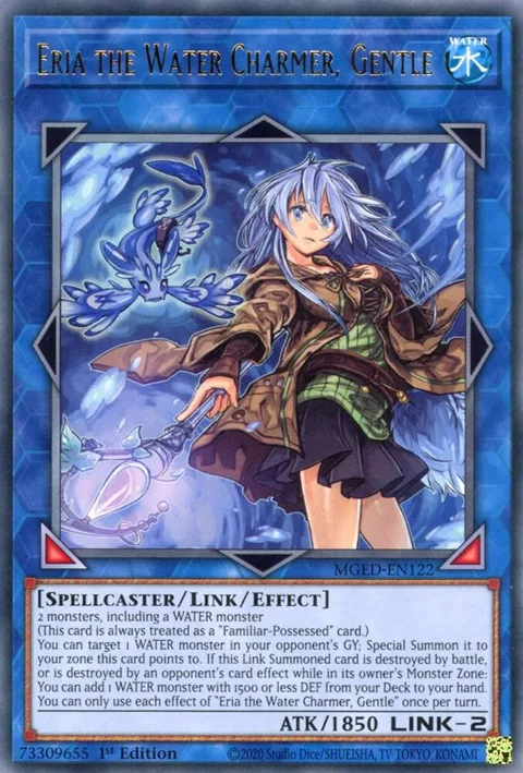 Eria the Water Charmer, Gentle MGED-EN122 Yu-Gi-Oh card from Maximum Gold: El Dorado
