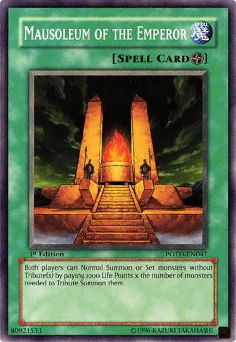 Mausoleum of the Emperor POTD-EN047 1st Edition Yu-Gi-Oh card from Power of the Duelist