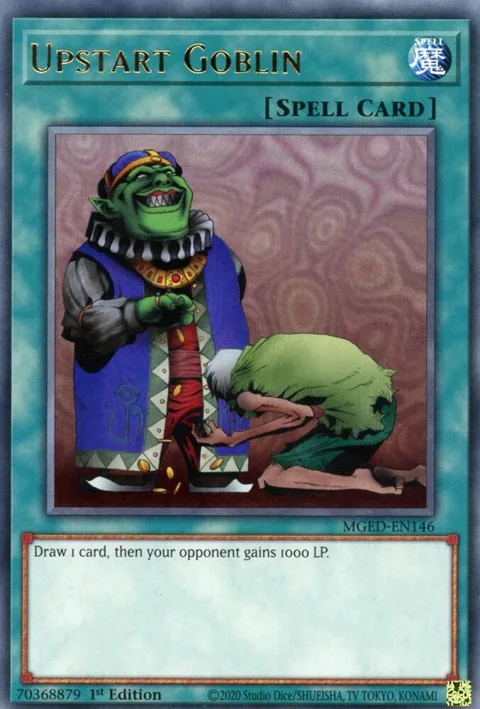 Upstart Goblin MGED-EN146 Yu-Gi-Oh card from Maximum Gold: El Dorado