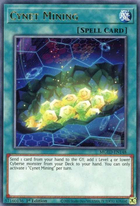 Cynet Mining MGED-EN148 Yu-Gi-Oh card from Maximum Gold: El Dorado