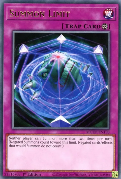 Summon Limit MGED-EN150 Yu-Gi-Oh card from Maximum Gold: El Dorado