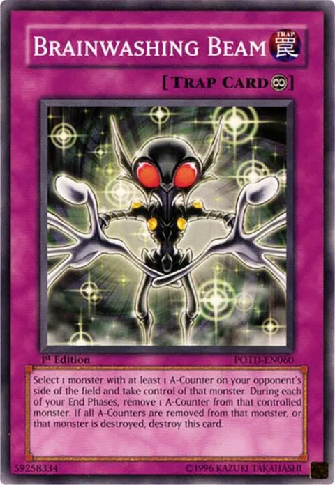 Brainwashing Beam POTD-EN060 Unlimited Yu-Gi-Oh card from Power of the Duelist