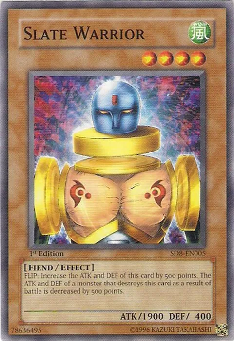 Slate Warrior SD8-EN005 Yu-Gi-Oh card from Structure Deck: Lord of the Storm