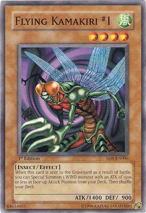 Flying Kamakiri #1 SD8-EN006 Unlimited Yu-Gi-Oh card from Structure Deck: Lord of the Storm